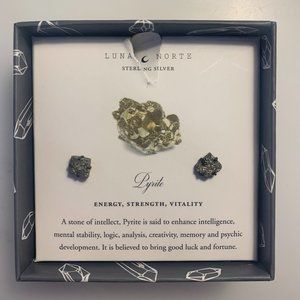 Luna Norte Pyrite Stud Earrings